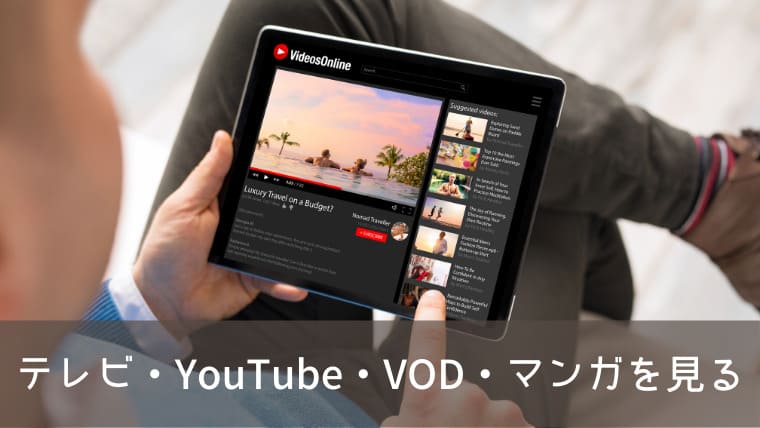 テレビ・YouTube・VOD・マンガを見る